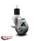 Service Caster 3.5'' Gray Poly Swivel 1-7/8'' Expanding Stem Caster with Brake SCC-EX20S3514-PPUB-TLB-178 - alternate 2